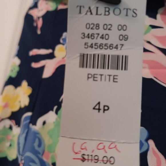 NWT Talbots Skirt Print Size 4P Flower Colorful - Picture 5 of 9